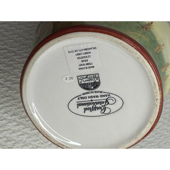 SUSAN WINGET CERTIFIED INTERNATIONAL LE ROOSTER MEDIUM CANISTER 9" - Picture 4 of 11